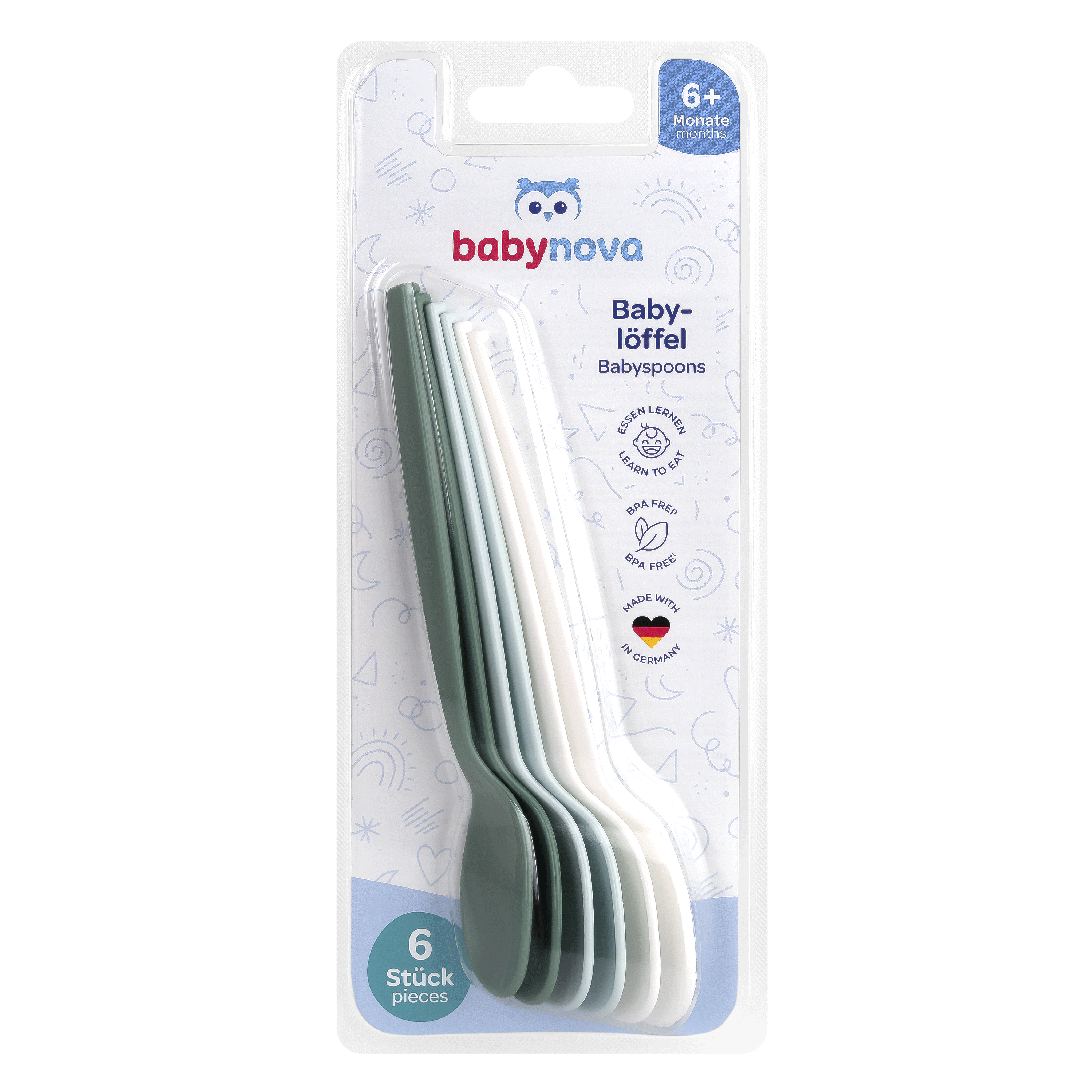 Baby Spoon 6pack green