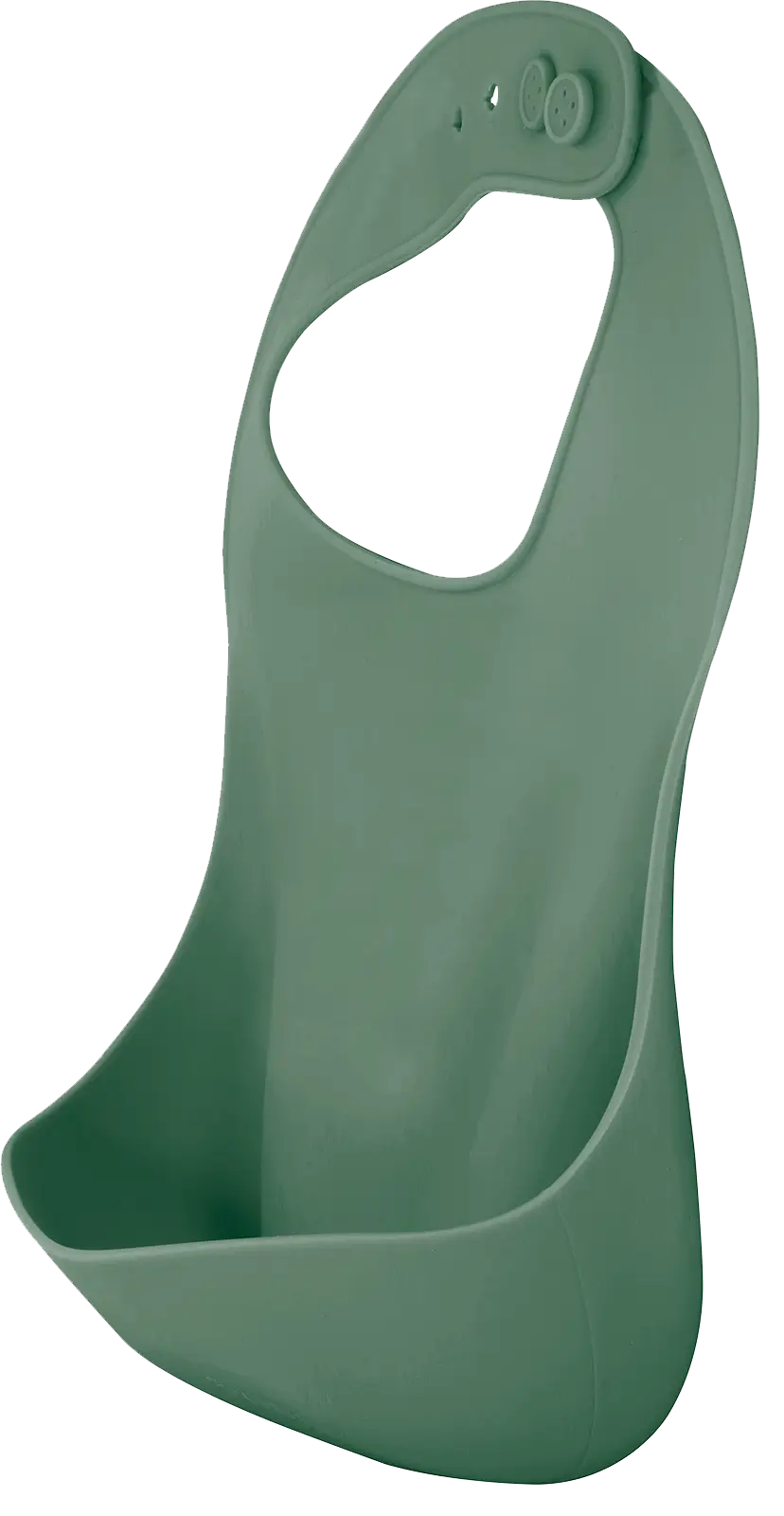 Silikon Lätzchen mit Auffangschale seitlich grün
