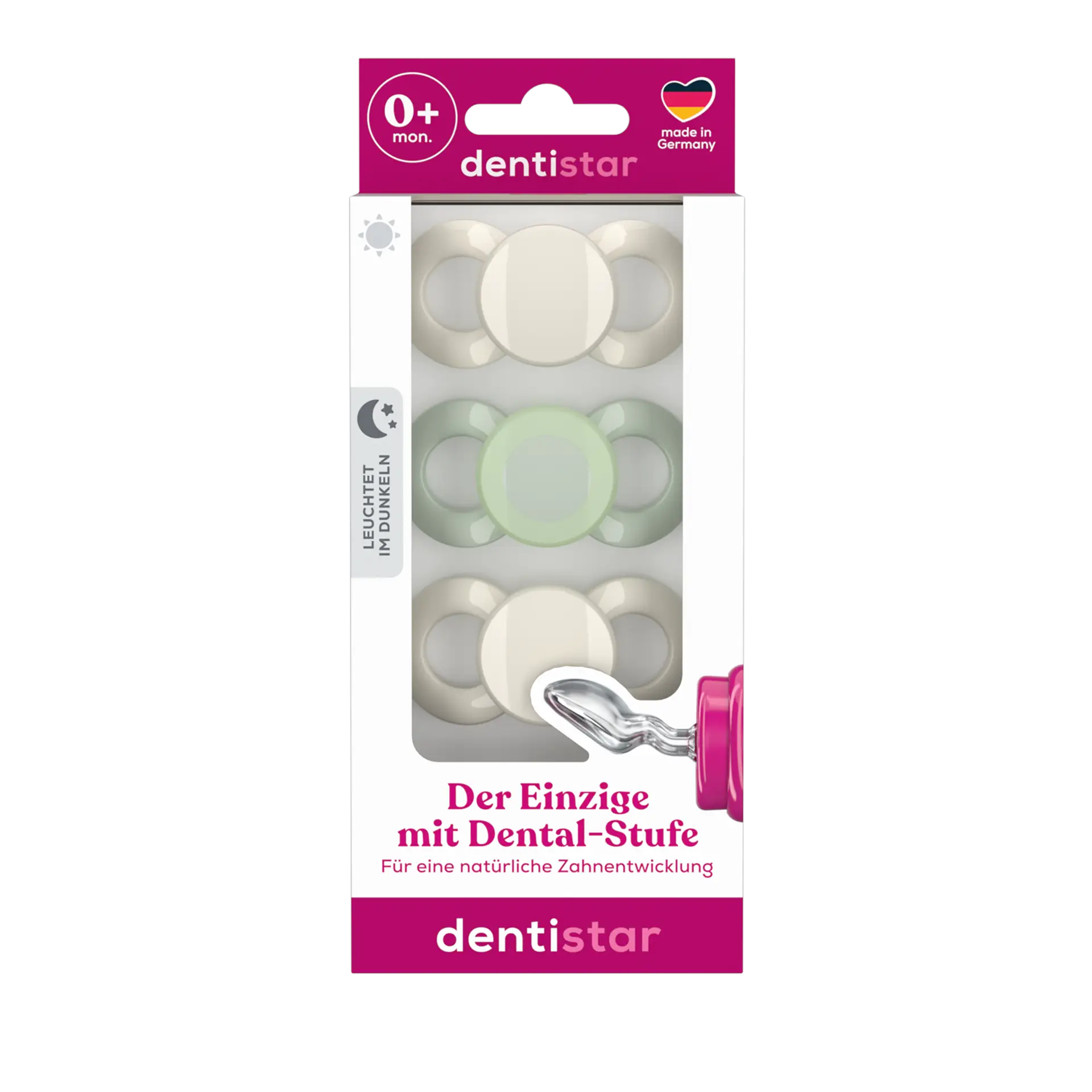 Dentistar Day & Night Soother 3pack in Blue Size 1 
